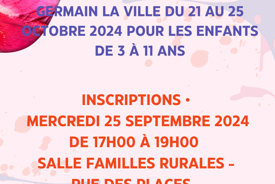 ALSH du 21 au 25 octobre 2024 Familles Rurales Association de Saint